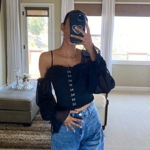 Nasty Gal Off the Shoulder Top